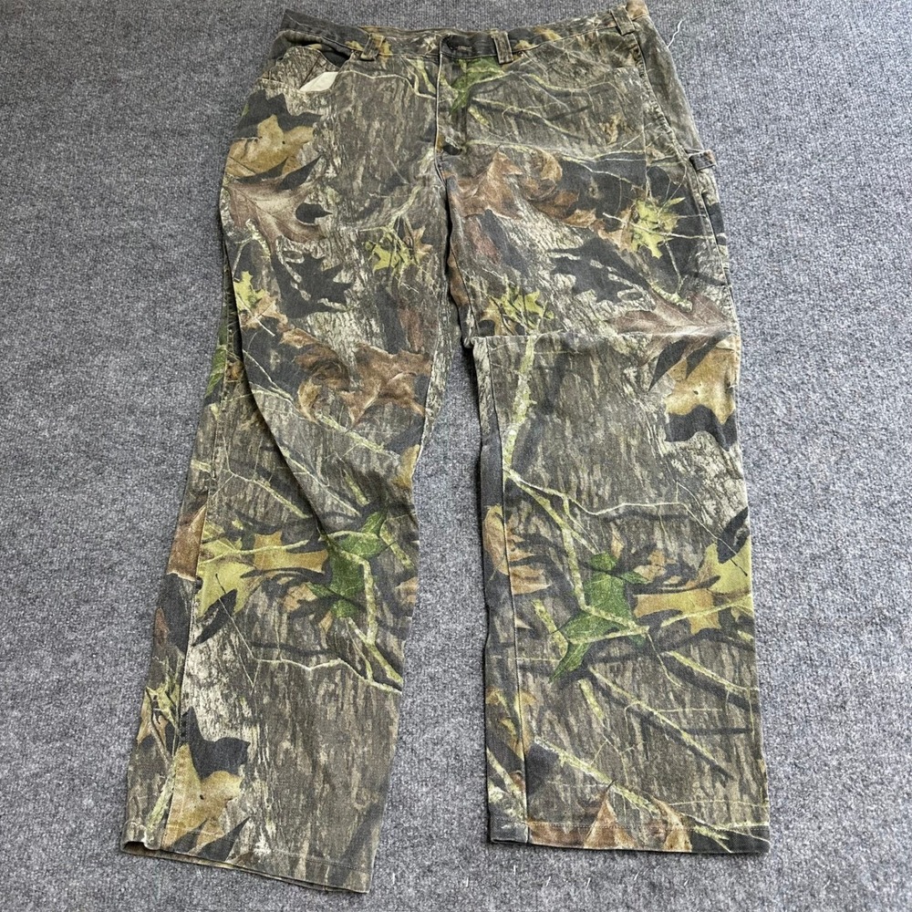 Wrangler Carpenter Jeans Mens Size 42x34 Camo Relaxed Fit Cotton Utility Pants